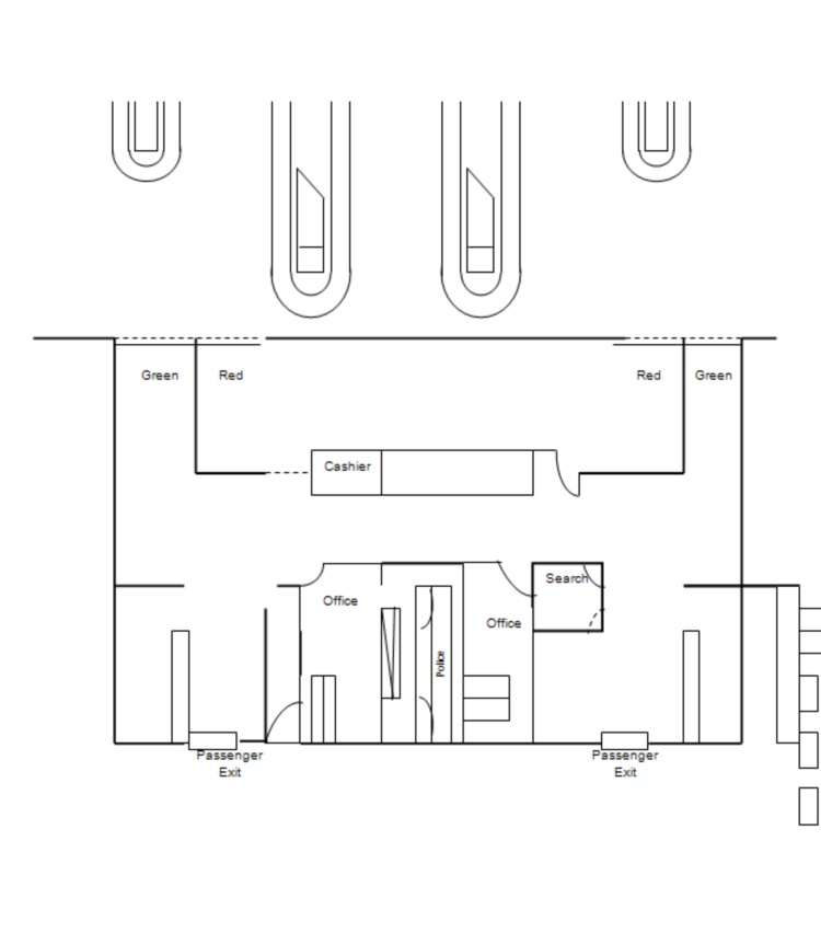DETAILED PLAN OF THE GREEN / RED CHANNELS SYSTEM I 