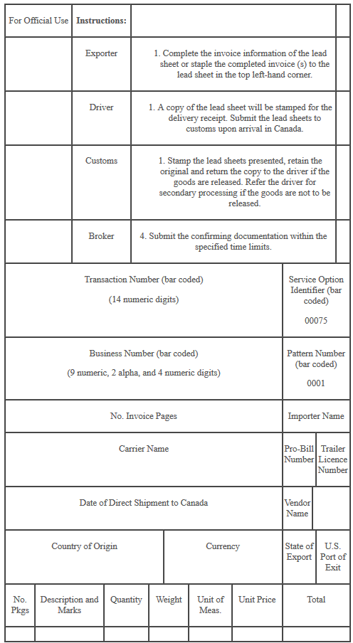 Frequent Importer Release System Information Card